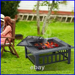 Large Outdoor Garden Fire Pit Stove BBQ Grill Firepit Brazier Heater Patio Party