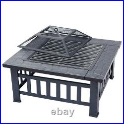 Large Outdoor Garden Fire Pit Stove BBQ Grill Firepit Brazier Heater Patio Party