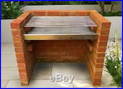 Large Stainless Steel DIY Brick BBQ Kit 91cm x 40cm Grill Heavy Duty Design