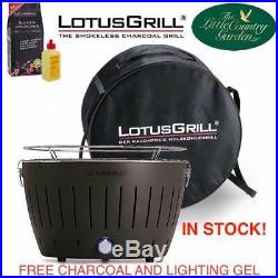 Lotus Grill Anthracite Grey Bbq Free Gel And Charcoal Smokeless Camping Case
