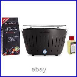 Lotus Grill Barbecue Standard Size Anthracite 1kg Charcoal 200ml Gel Deal Pack