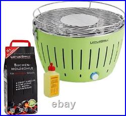 Lotus Grill Barbecue Standard Size Green 1kg Charcoal 200ml Gel Deal Pack