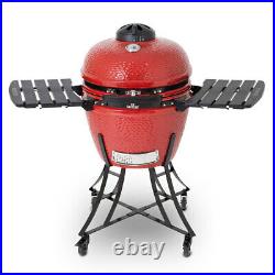 Louisiana Grills 24 (60 cm) Ceramic Kamado Charcoal Barbecue in Red + Cover