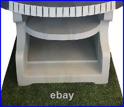 Massive masonry BBQ barbecue garden grill fireplace wood and charcoal cooking