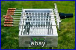 Maxking Cypriot Stainless Steel Rotisserie Charcoal BBQ With Lid