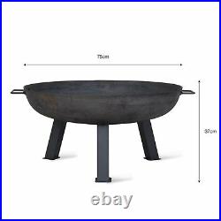 Medium Outdoor Garden Camping Rustic FIRE PIT Bowl BBQ Table Patio Grill Heater
