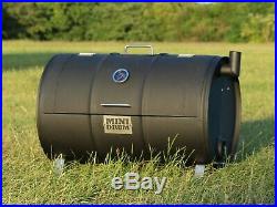 MiniDrum BBQ upcycled charcoal barbecue smoker grill recycled oil drum barrel