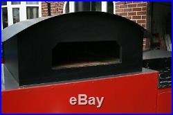 Mobile wood fired pizza oven trailer with BBQ pit/charcoal grill and hogroast