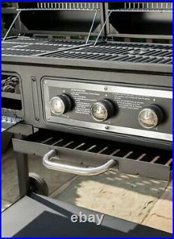 NEW Uniflame Classic BBQ Gas/Charcoal SMOKER Cooking Combi Grill. FAST + FREE