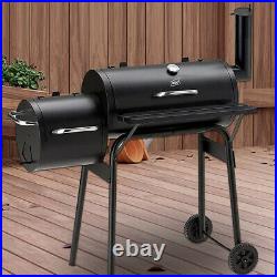 Neo Large Barrel Smoker Barbecue BBQ Outdoor Charcoal Portable Grill Garden Drum