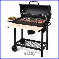New BBQ Barbecue Smoker Charcoal Grill By OneConcept Trolley Outdoor Grilling