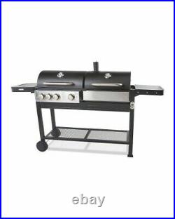 New Dual Fuel 4 Burner BBQ Grill (Gas & Charcoal) Free Collection
