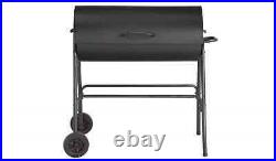 Oil Drum BBQ Charcoal Grill Barbeque Tools Outdoor Cooking + Utensils and Cover