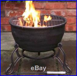 Outdoor Fire Pit Cast Iron Bowl Garden Patio Heater Burner BBQ Grill Fireplace