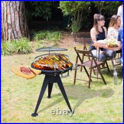 Outdoor Garden Patio Adjustable Barbecue Double Grill Charcoal BBQ Party Cooking