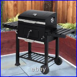 Outdoor Large Smoker Barbecue Charcoal Portable BBQ Grill Garden with Wheels