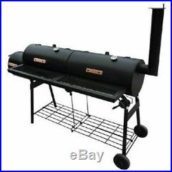 Outdoor Smoker BBQ Barbecue Black Outdoor Cooking Double Grill Box Appliance
