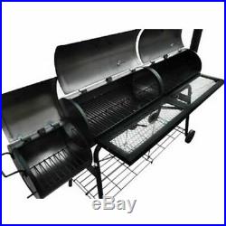 Outdoor Smoker BBQ Barbecue Black Outdoor Cooking Double Grill Box Appliance