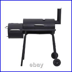 Outdoor XL Smoker Charcoal Trolley Barrel Barbecue Portable BBQ Grill Garden