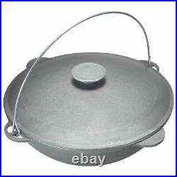 Outdoor kitchen charcoal grill Mangal + Uchag + swivel pot cast iron Plow BBQ