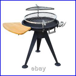 Outsunny Patio Fire Pit Barbecue Double Grill Stove Outdoor Brazier Burner BBQ