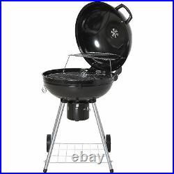 Outsunny Portable Kettle Charcoal BBQ Grill Outdoor Barbecue Picnic Party
