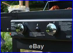 PREMIUM GARDEN BARBECUE Dual Fuel Gas and Charcoal Grill BBQ with 2 Burners