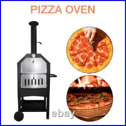 Pizza Oven / Grill Charcoal Wood Outdoor Garden Chimney BBQ Smoker Peel Cooker
