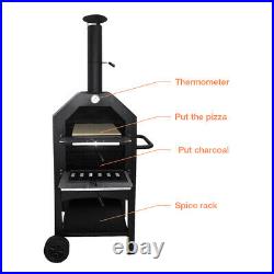 Pizza Oven / Grill Charcoal Wood Outdoor Garden Chimney BBQ Smoker Peel Cooker
