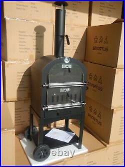 Pizza Oven / Grill Charcoal & Wood Outdoor Garden Chimney BBQ Smoker Stone Baked