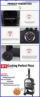 Pizza Oven Grill Smoker Bbq Charcoal Wood Stone Baked Pizza Garden