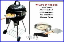 Pizzacraft Barbecue Bbq Deluxe Pizza Stone Kit for 18 and 22.5 Kettle Grills