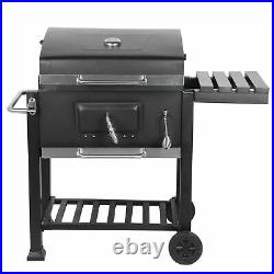 Portable BBQ Barbecue Steel Charcoal Grill Outdoor Patio Garden with Wheels