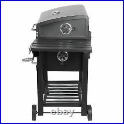 Portable BBQ Barbecue Steel Charcoal Grill Outdoor Patio Garden with Wheels