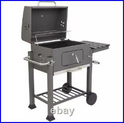 Portable BBQ Charcoal Grill Barbecue Smoker With Side Table Outdoor Garden