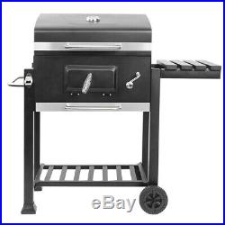 Portable BBQ Charcoal Grill withWheels Outdoor Cooking Food Stove Barbecue UK