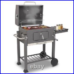 Portable Barbeque Grill Outdoor BBQ Charcoal Oven Trolley Garden Camping Picnic