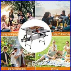 Portable Camping Kitchen Gas Burner Unit Outdoor Cooking Grill Barbecue Charcoal