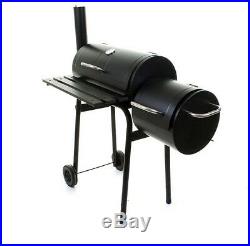 Portable Charcoal BBQ Large Barrel Barbecue Grill Smoking Outdoor Garden Smoker