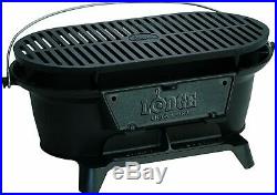 Portable Lodge Cast Iron Charcoal Pre-Seasoned Grill BBQ Outdoor Hibachi Cooker