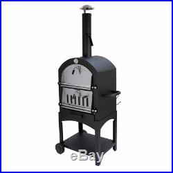 Portable Pizza Oven Wood Garden Chimney Charcoal BBQ Grill Smoker Homemade Bread