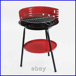 Portable Round Charcoal Barbecue Grill Picnic BBQ Grill Garden Party Camping