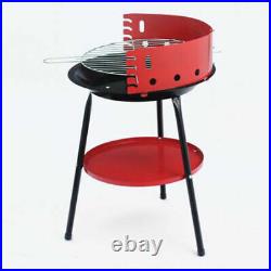 Portable Round Charcoal Barbecue Grill Picnic BBQ Grill Garden Party Camping