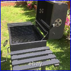 Premium BBQ Barbecue Charcoal Grill Wheels Smoker Portable Party Outdoor Patio