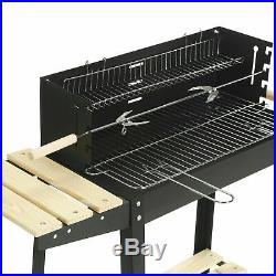 Rectangular BBQ Barbecue Charcoal Grill Outdoor Patio Garden Wheels Hot Selling