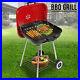 Red_BBQ_Charcoal_Trolley_Garden_Outdoor_Barbecue_Cooking_Grill_Powder_Wheels_NEW_01_tu