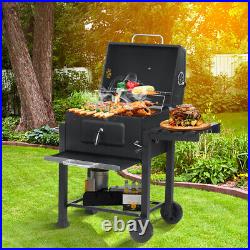 SINGLYFIRE 44? 8in1 Larget BBQ Charcoal Grill Barbecue Smoker Side Table Outdoor