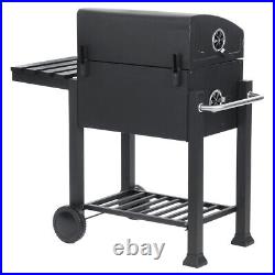 SINGLYFIRE 44? 8in1 Larget BBQ Charcoal Grill Barbecue Smoker Side Table Outdoor