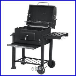 SINGLYFIRE Portable Large BBQ Charcoal Grill Barbecue With Side Table Smokeless