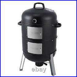 SUNLIFER BBQ Charcoal Smoker Grill, 3-in-1 Heavy Duty Barbecue Grill for Garden